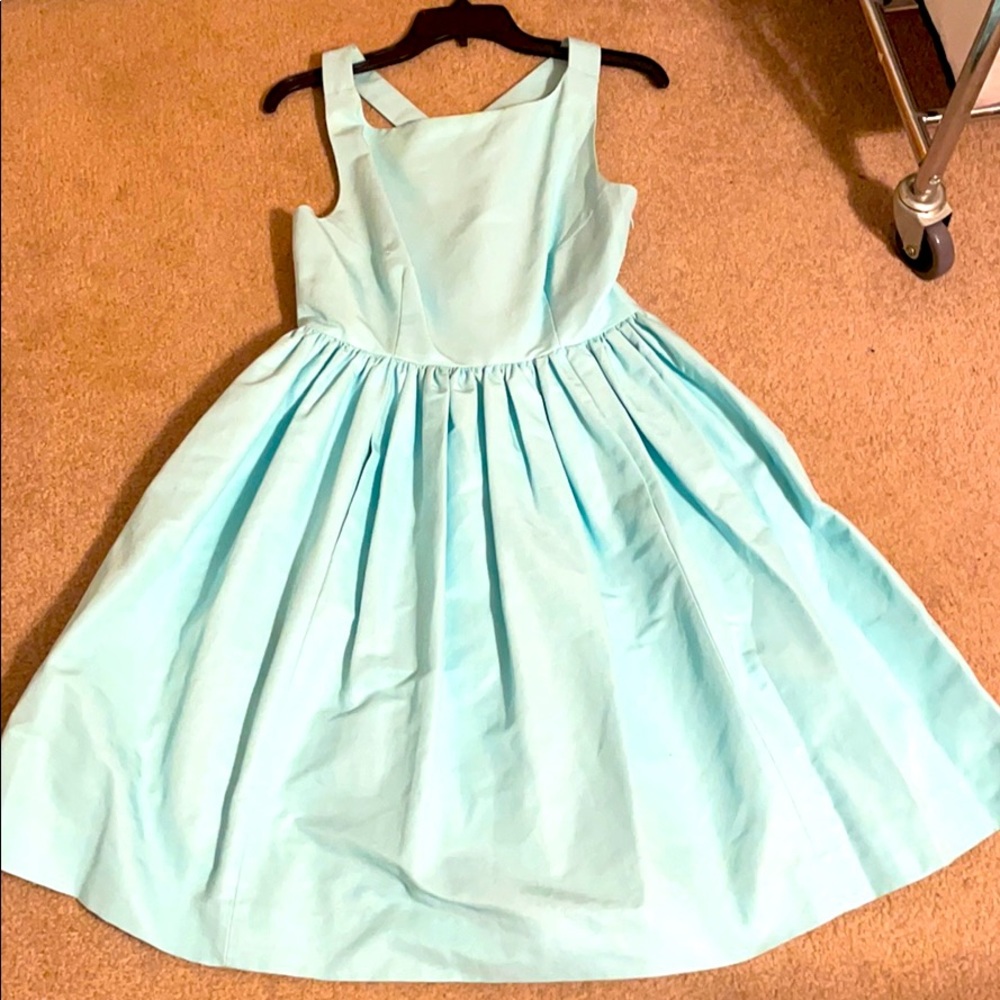 Kate Spade fit and flare mint dress with bow